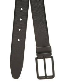 Teakwood Leathers Men Textured Leather Reversible Formal Belt