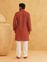 SOJANYA Ethnic Motifs Printed Regular Kurta With Churidar