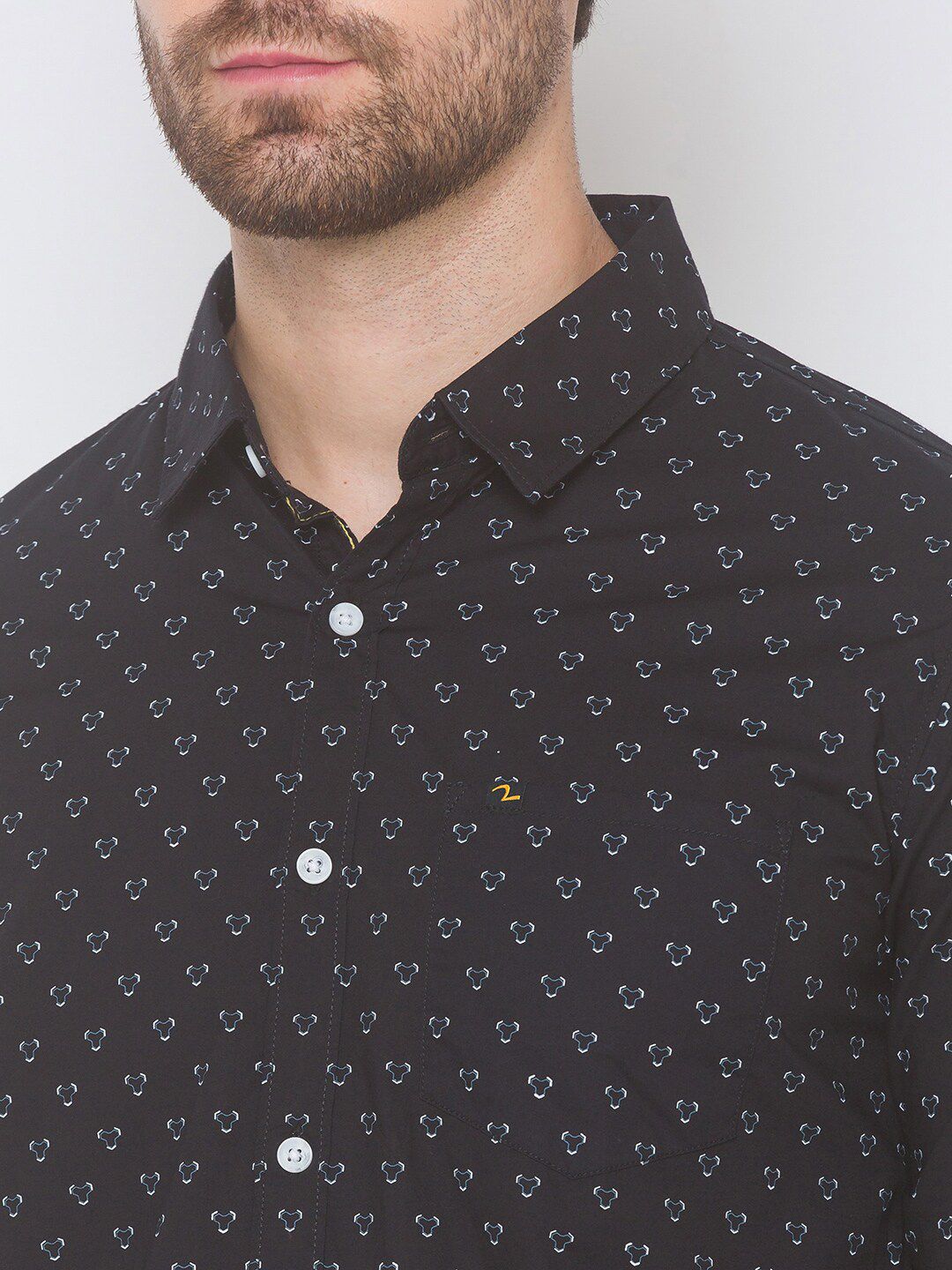 SPYKAR Men Black Printed Casual Shirt