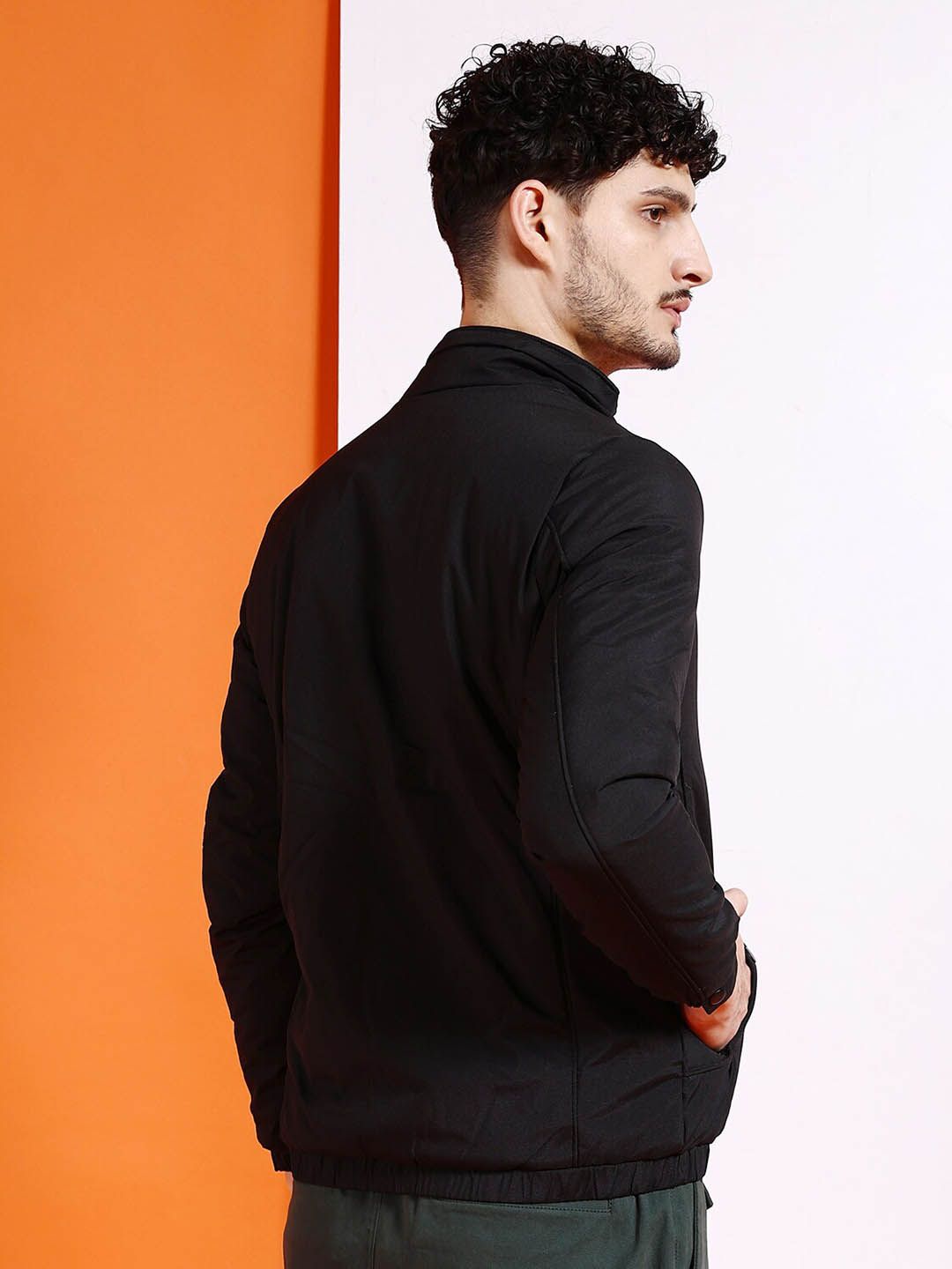 The Indian Garage Co Men Regular Fit Zip-Front Bomber Jacket