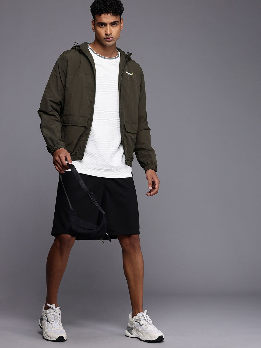 HRX by Hrithik Roshan Hooded Biker Jacket