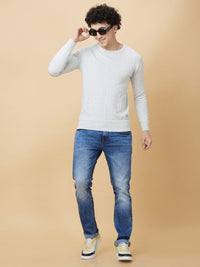 Being Human Men Henley Neck Pure Cotton Raw Edge T-shirt