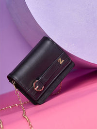 ZOUK Women Solid Textured Short Envelope