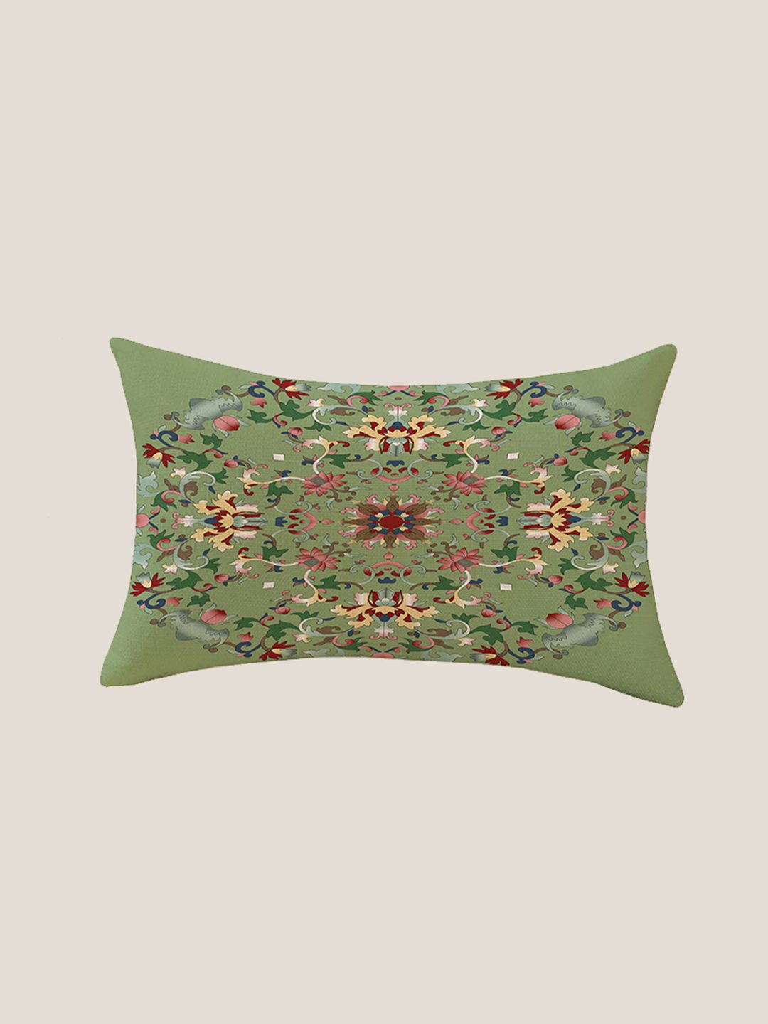 STITCHNEST Green & Blue Set of 2 Ethnic Motifs Rectangle Cushion Covers