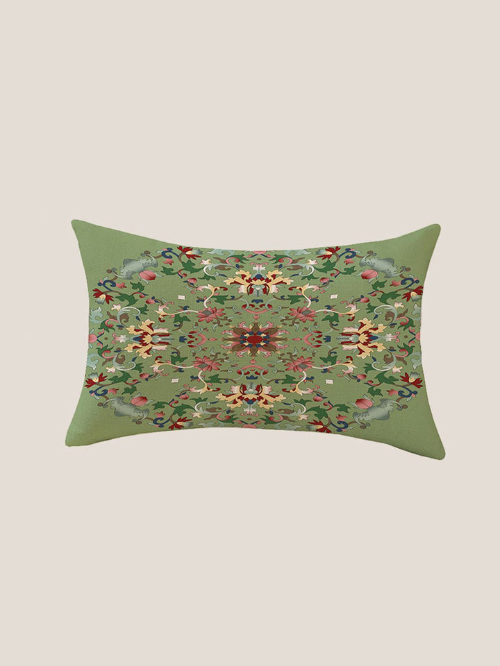 STITCHNEST Green & Blue Set of 2 Ethnic Motifs Rectangle Cushion Covers