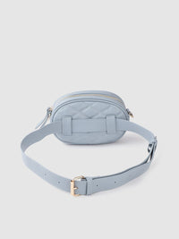 Lino Perros Women Blue Quilted Sling Bag Cum Fanny Pack