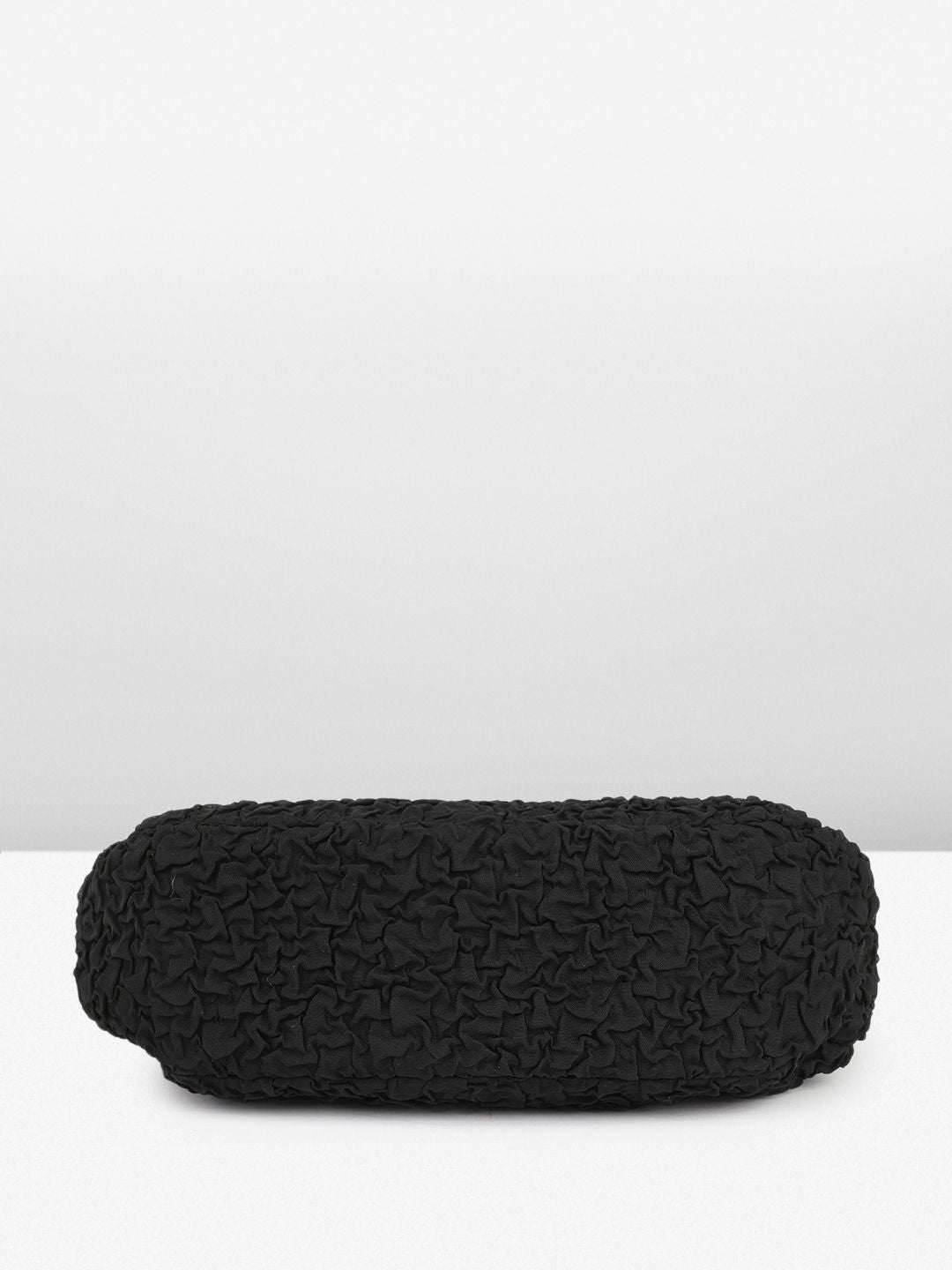 DressBerry Textured Self Design Half Moon Hobo Bag