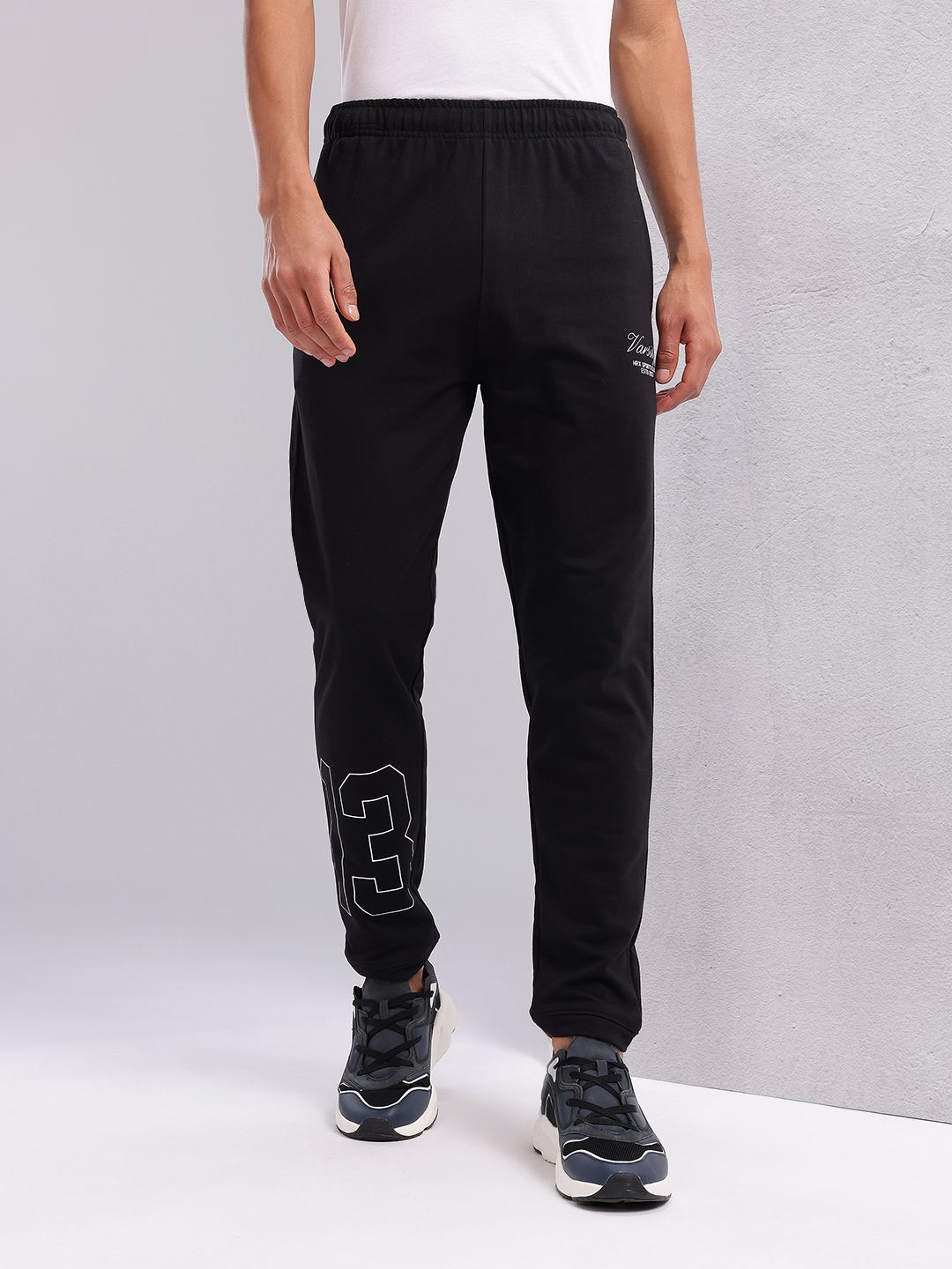 HRX by Hrithik Roshan Men Typography Print Mid-Rise Lifestyle Track Pants