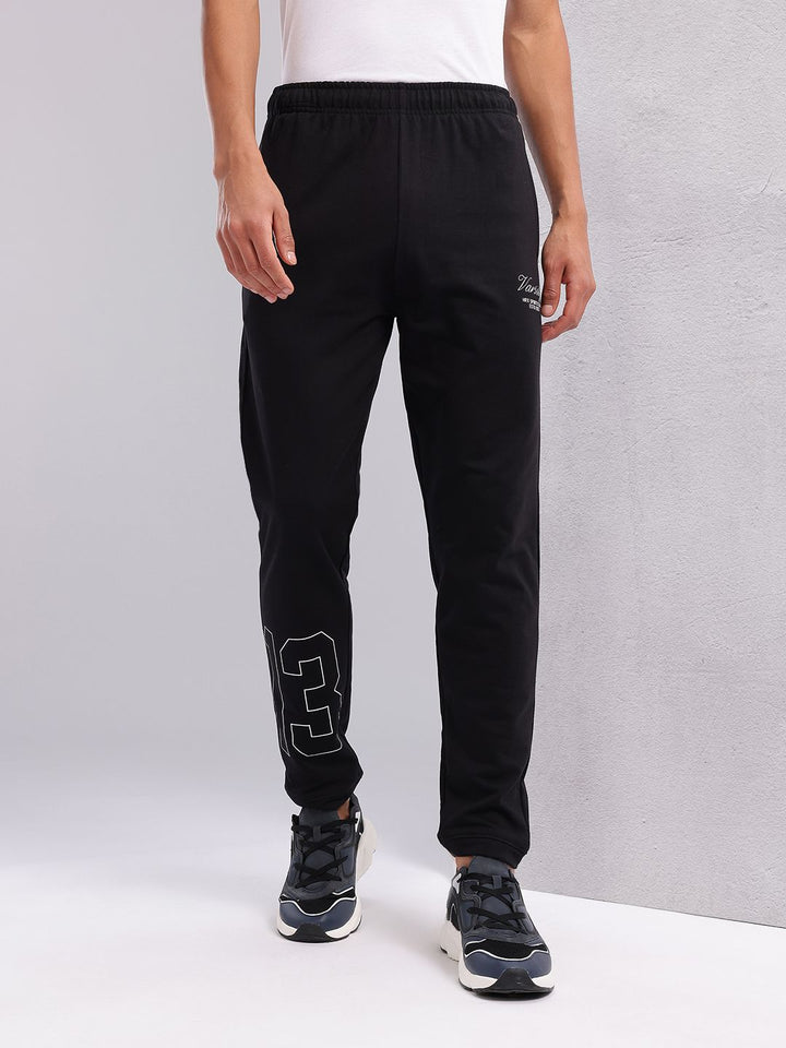HRX by Hrithik Roshan Men Typography Print Mid-Rise Lifestyle Track Pants
