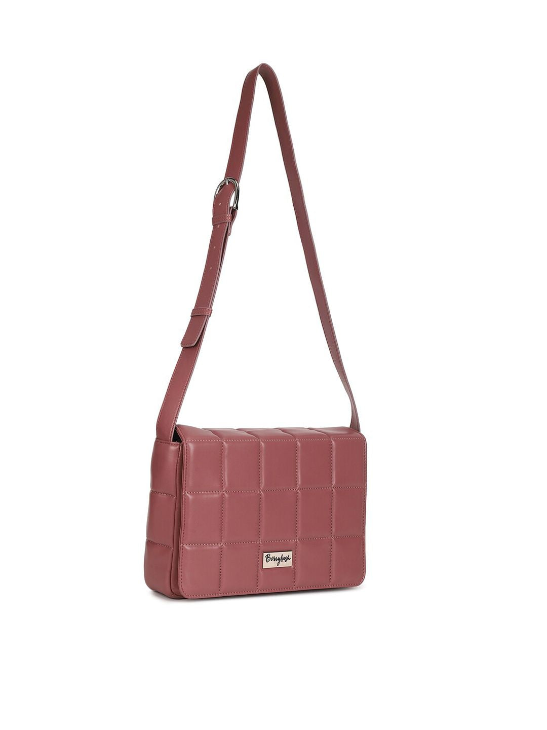 Berrylush Textured Structured Shoulder Bag with Quilted