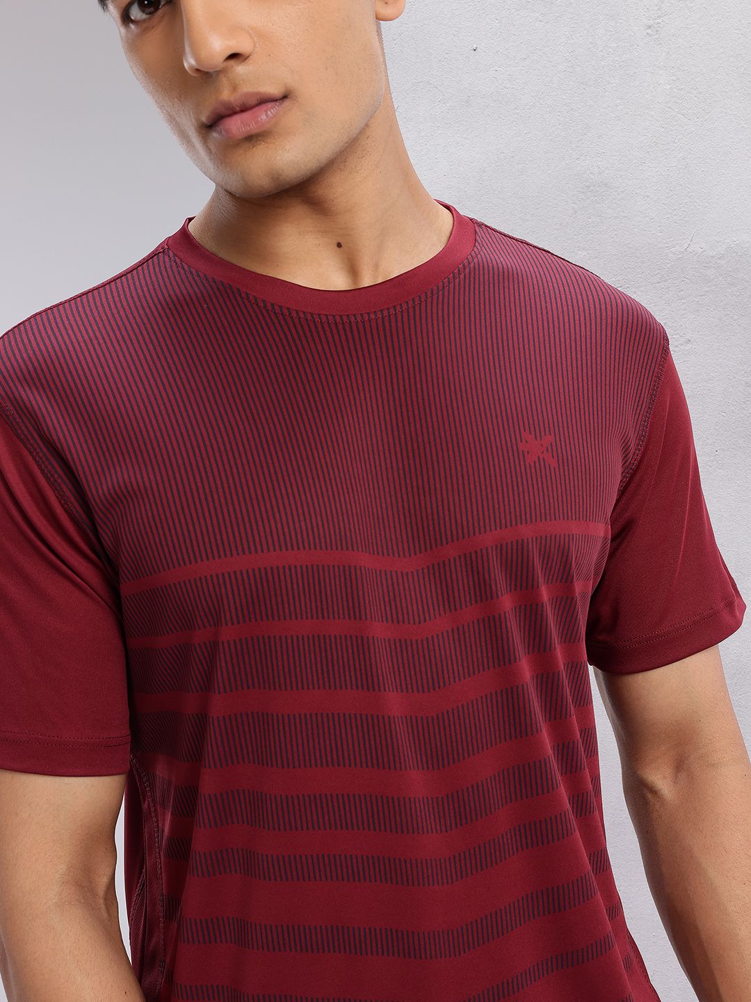 HRX by Hrithik Roshan Striped Rapid-Dry Training T-shirt