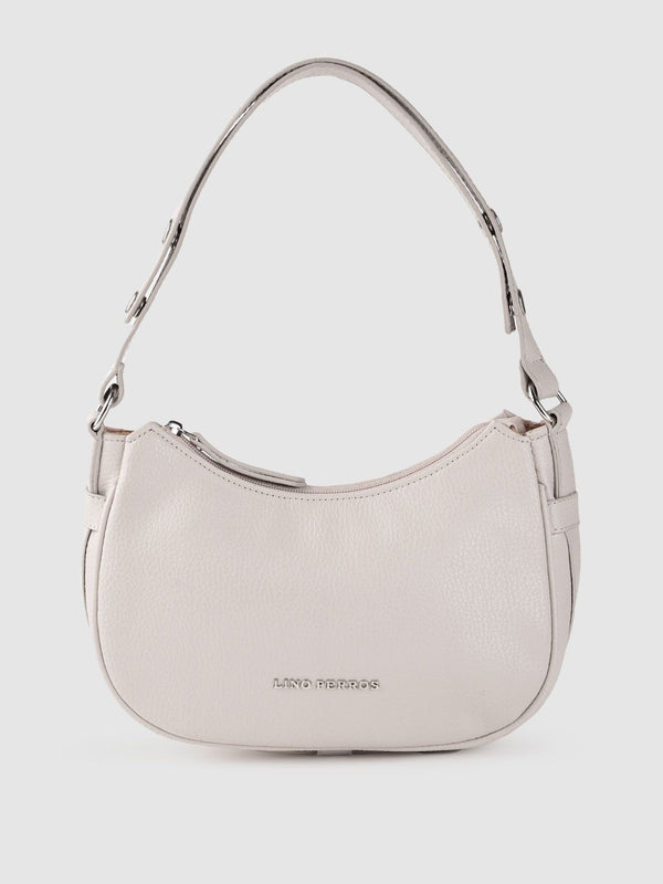 Lino Perros Women Beige Solid Structured Shoulder Bag
