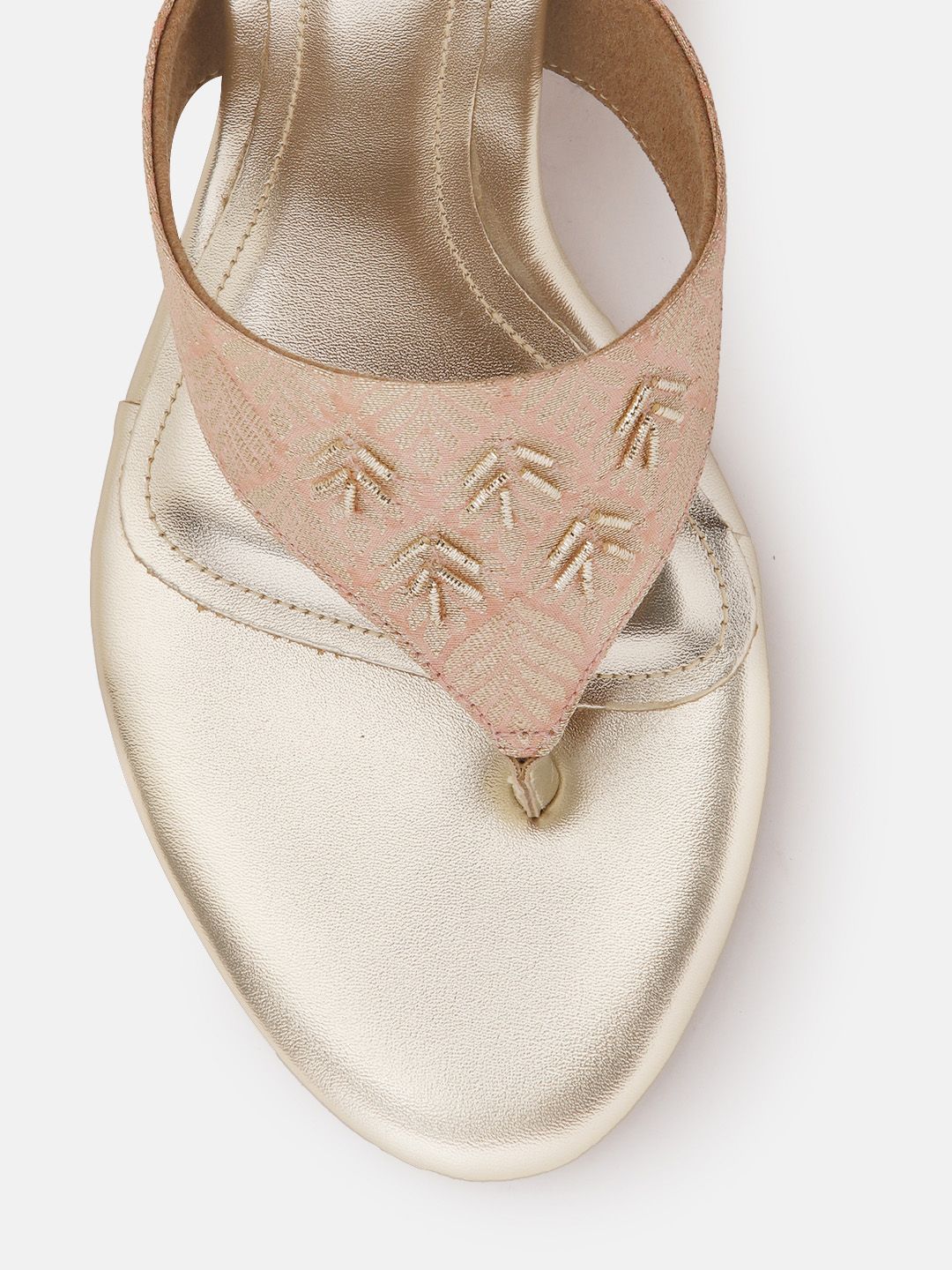 House of Pataudi Woven Design Ethnic Block Heels