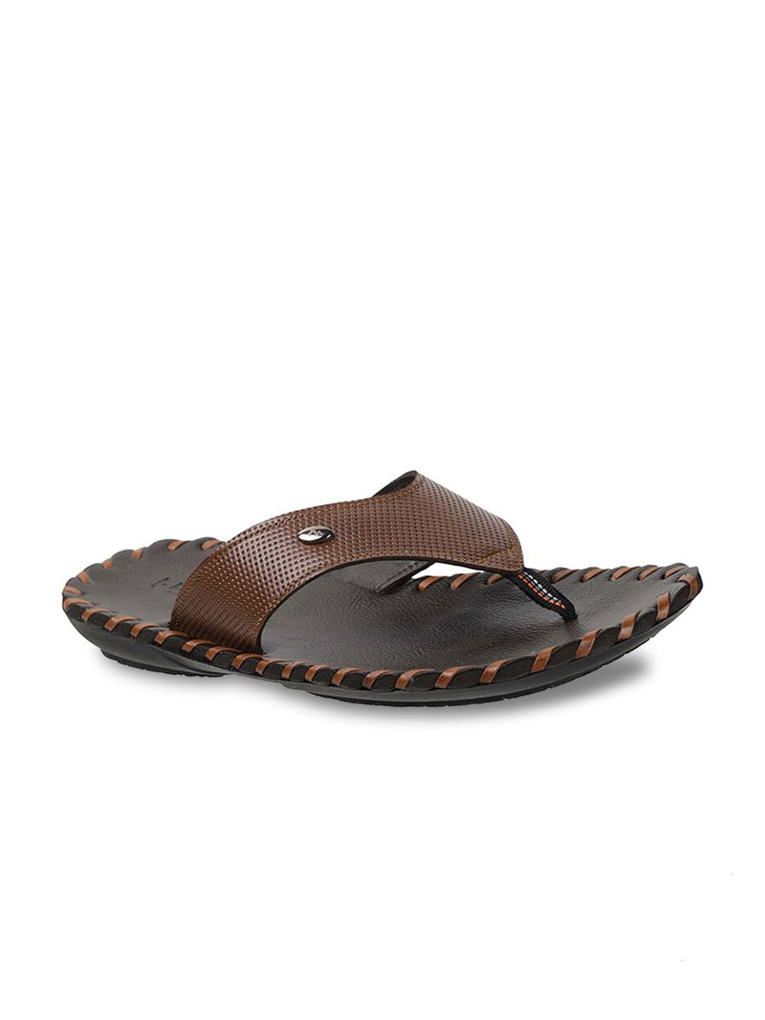 Metro Men Textured Leather Comfort Sandals