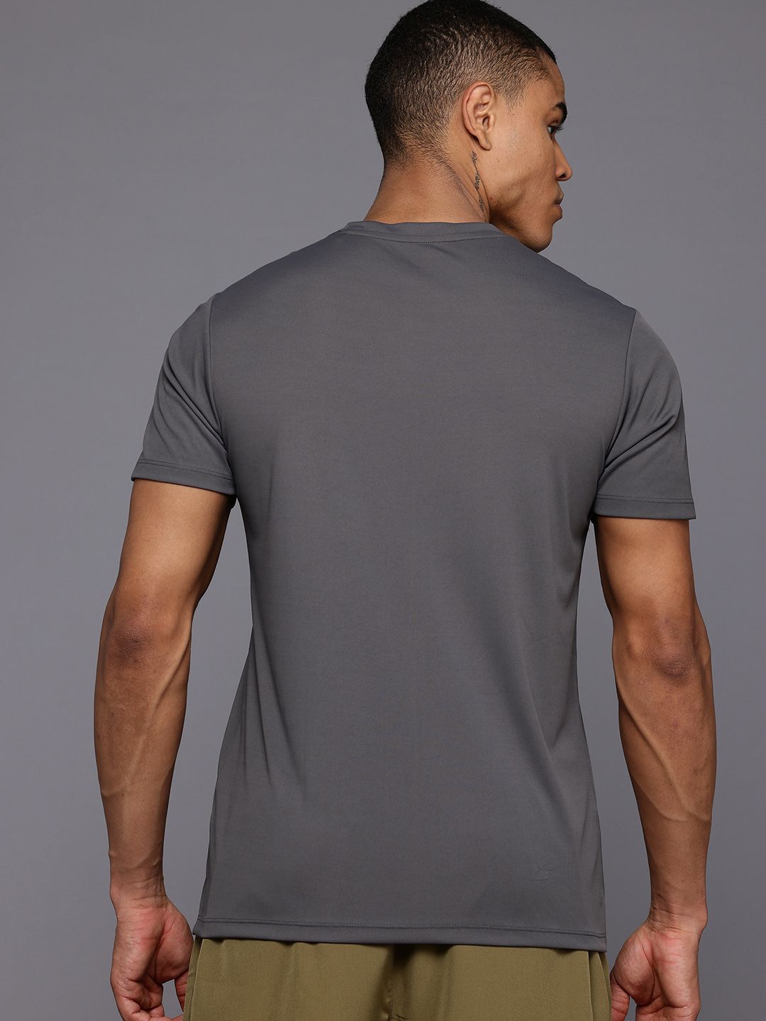 HRX by Hrithik Roshan Brand Logo Printed Rapid-Dry Training T-shirt