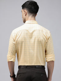 Park Avenue Slim Fit Grid Tattersall Checks Pure Cotton Formal Shirt