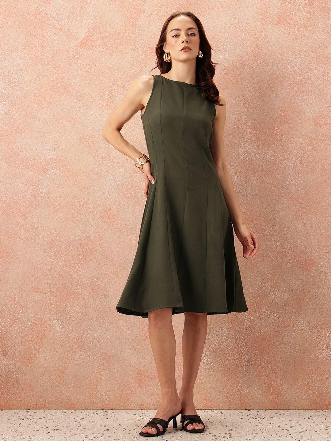 all about you Panelled A-Line Dress