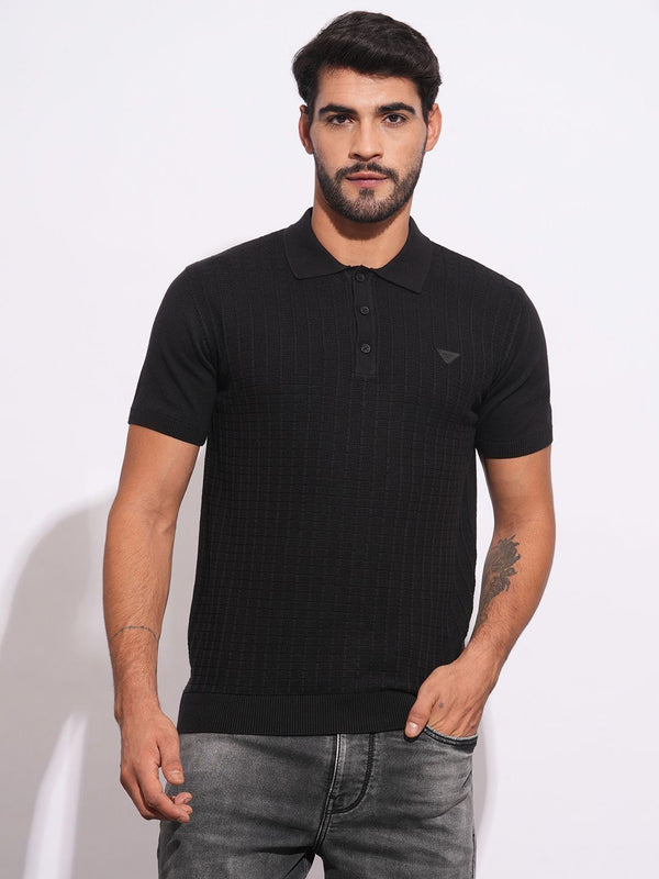 Menjadi T-shirt kolar polo lelaki manusia