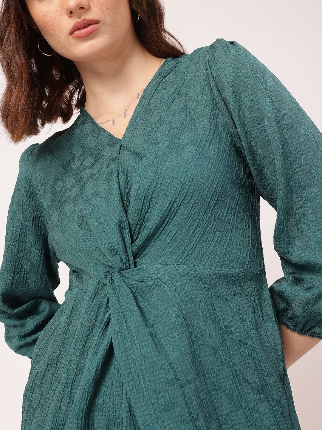 DressBerry Twisted Story Textured Dress