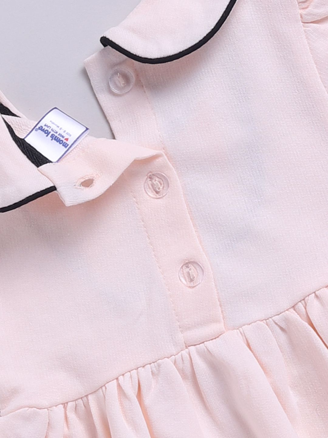 Moms Love Infant Girls Peter Pan Collar Puff Sleeve Fit & Flare Dress