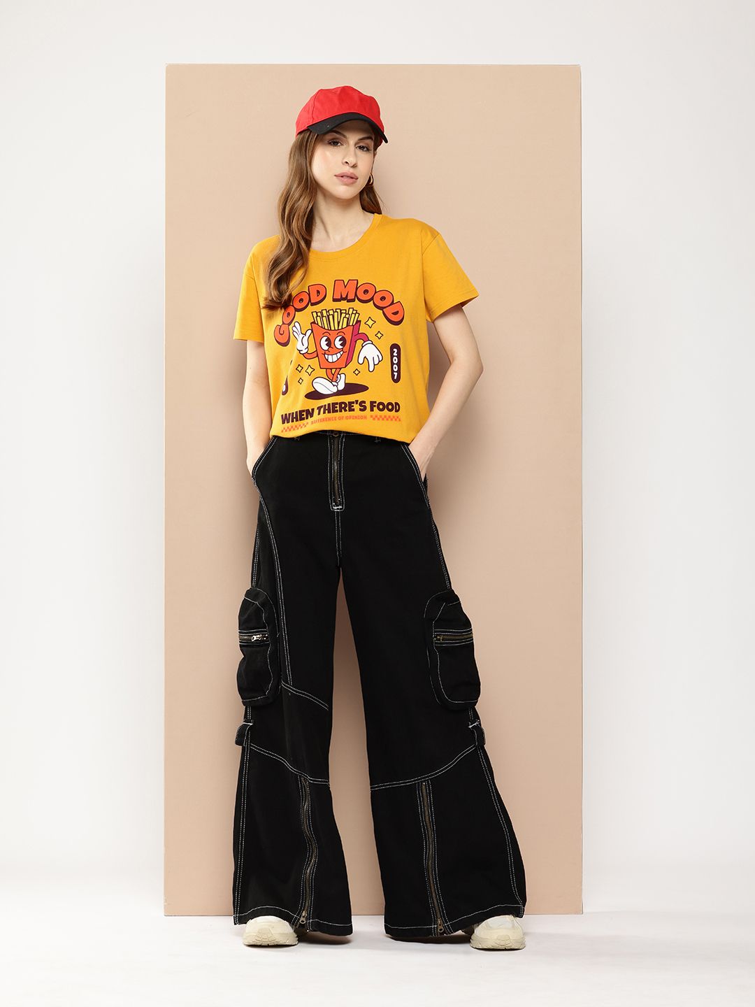 Difference of Opinion Printed Pure Cotton Boxy T-shirt