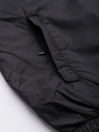 The Indian Garage Co Men Black & Blue Colourblocked Windcheater Bomber Jacket