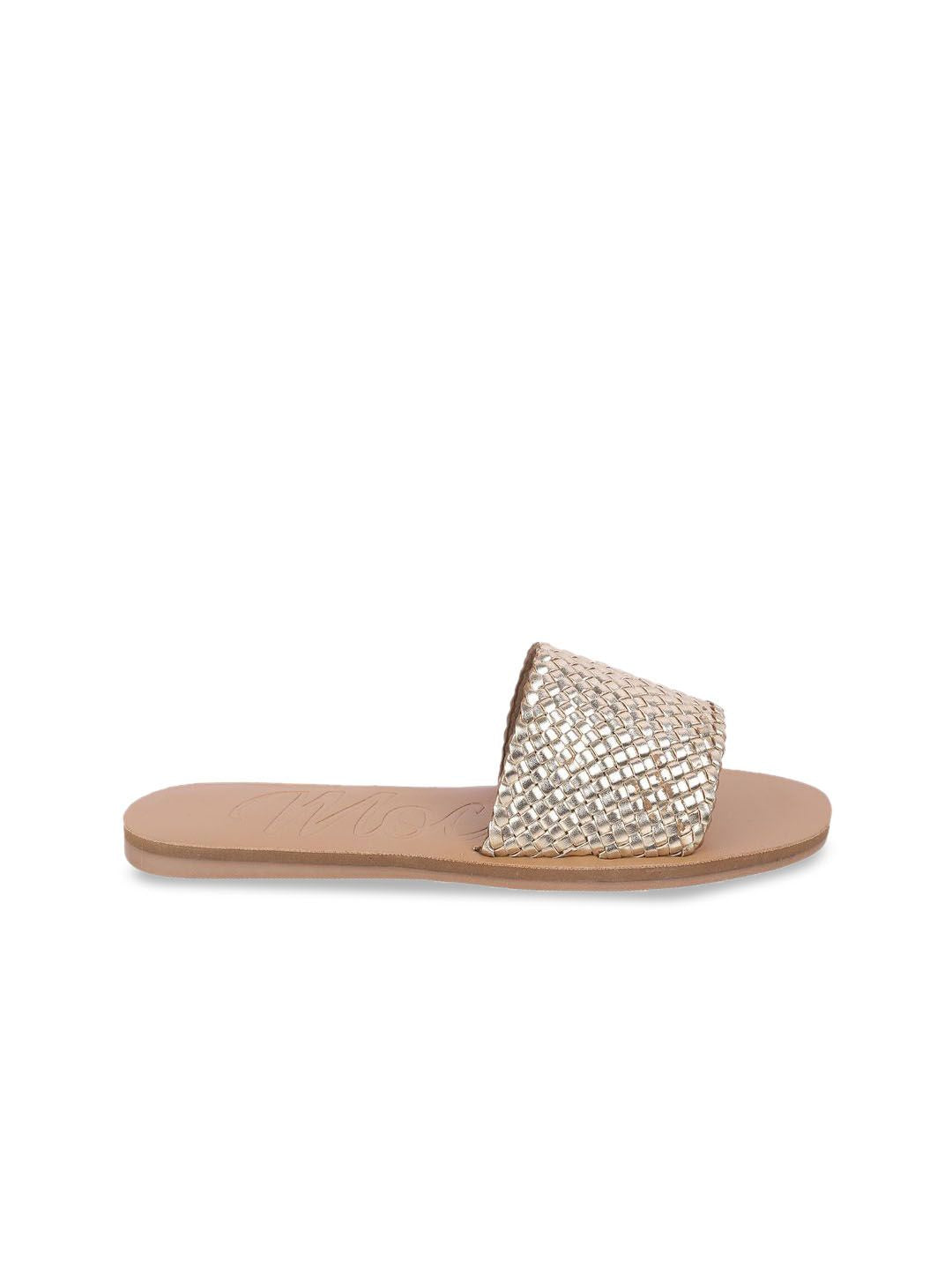 Mochi Women Embellished Open Toe Flats