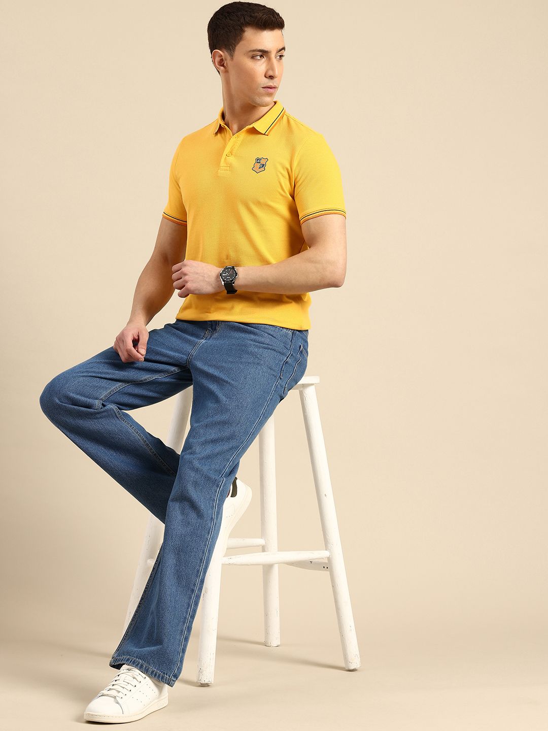 Being Human Polo Collar Pure Cotton T-shirt
