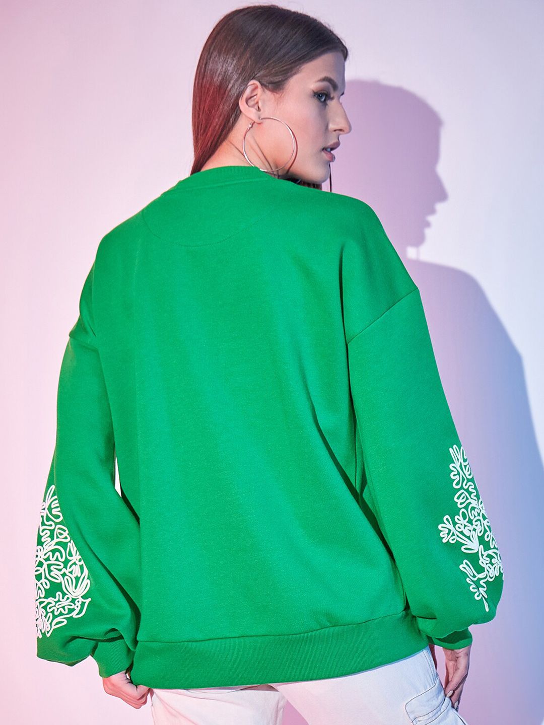 STREET 9 Graphic Printed Pure Cotton Fleece Pullover