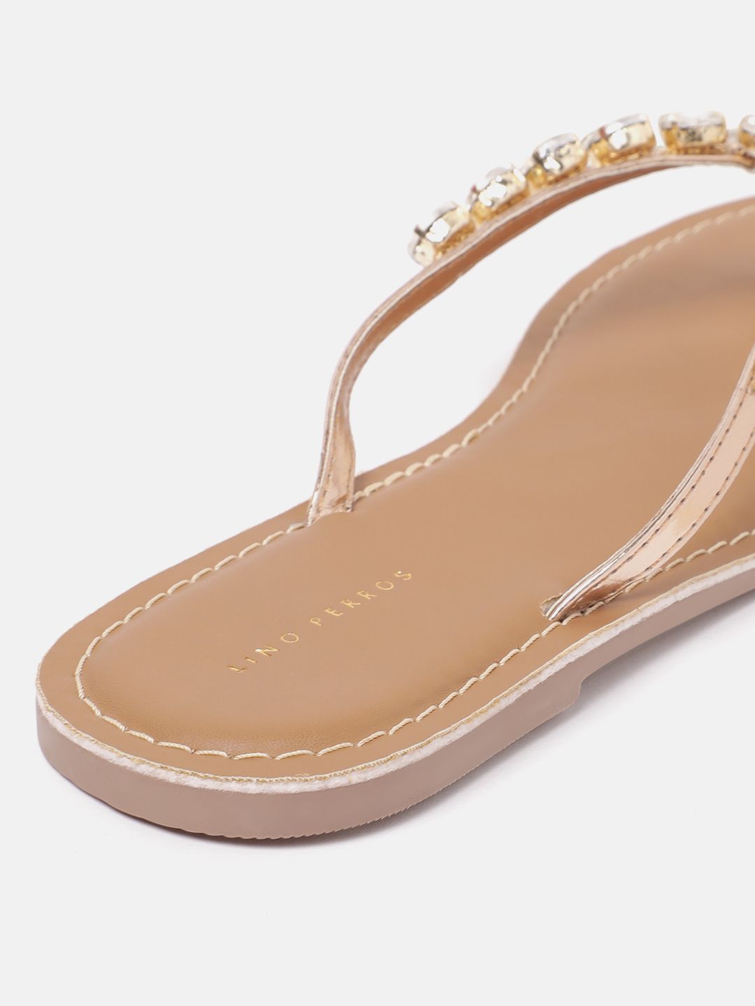 Lino Perros Women Embellished Open Toe Flats