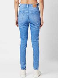 SPYKAR Women Slim Fit High-Rise Highly Distressed Heavy Fade Stretchable Jeans