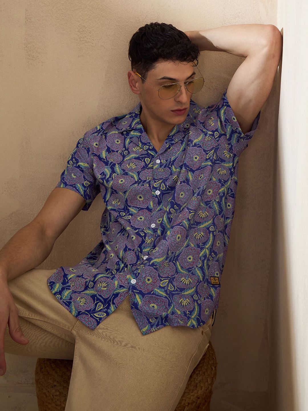 DENNISON Floral Printed Oversized Casual Shirt
