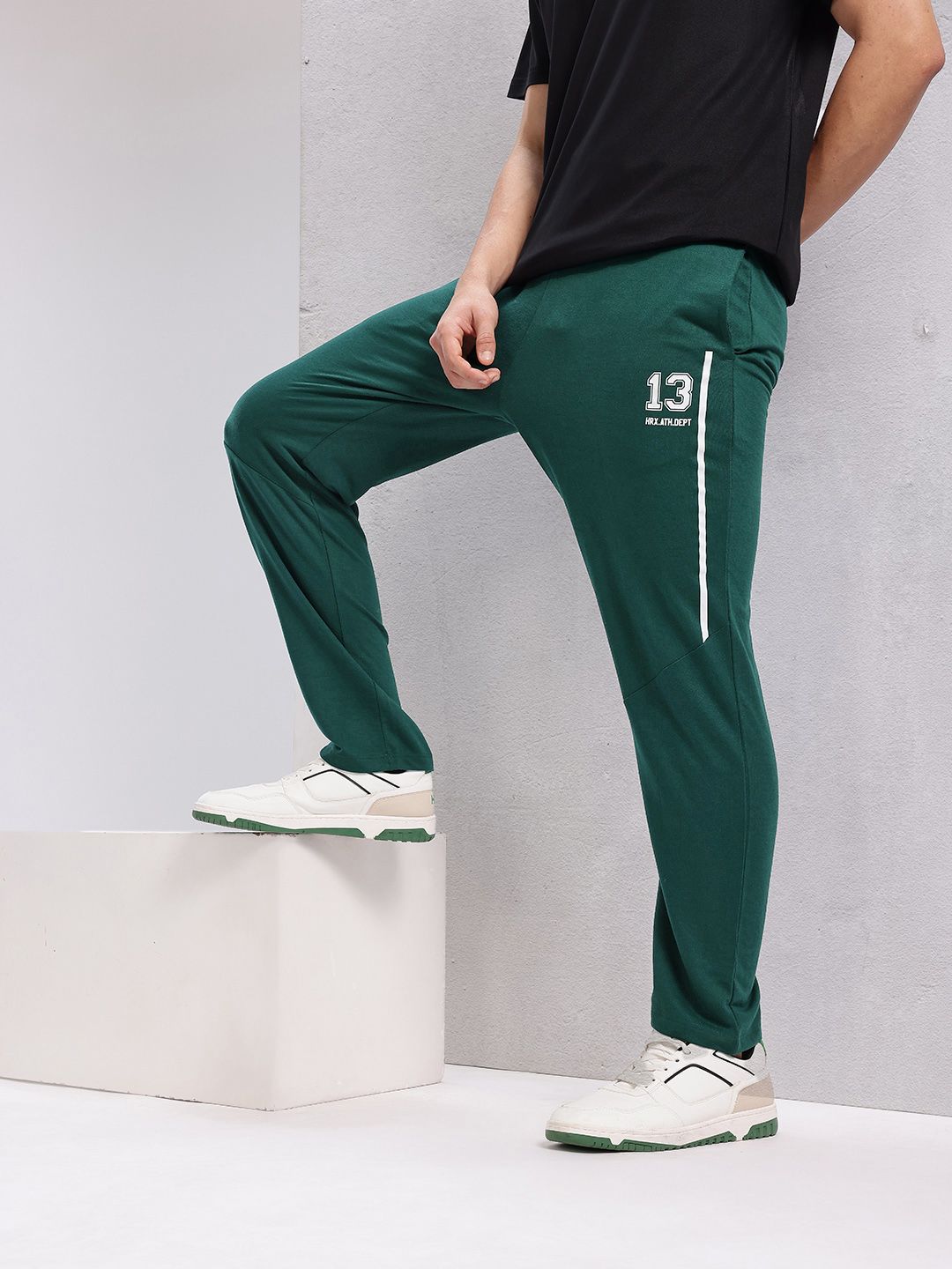 HRX by Hrithik Roshan Men Printed Panelled Track Pants