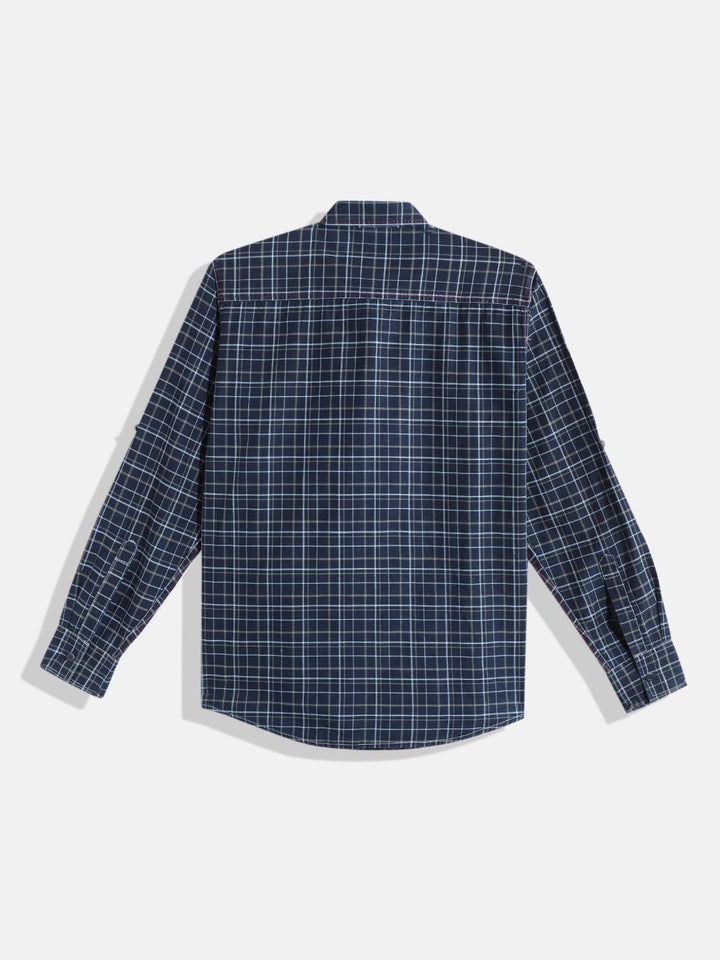 Monte Carlo Boys Tartan Checked Casual Smart Fit Shirt