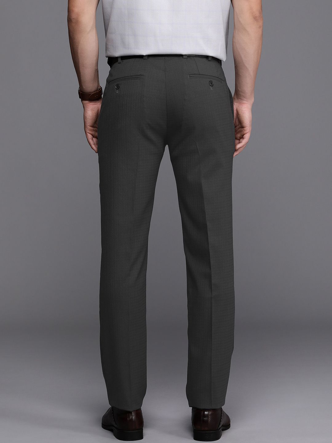 Raymond Men Mid-Rise Slim Fit Formal Trousers