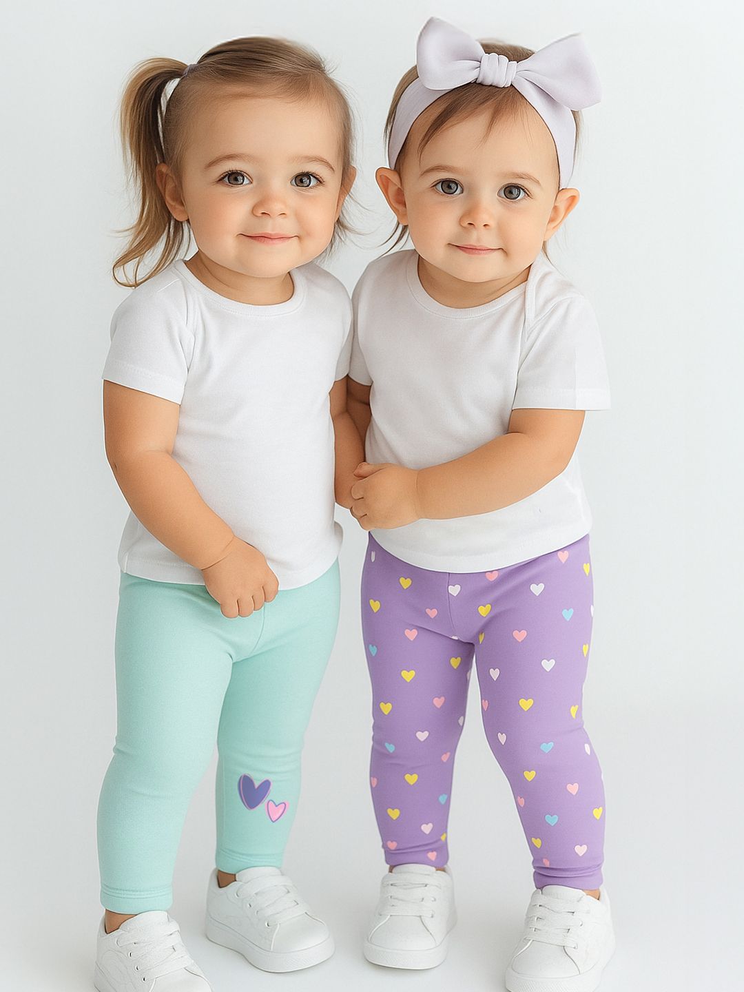 Nauti Nati Girls Pack Of 2 Printed Cotton Leggings