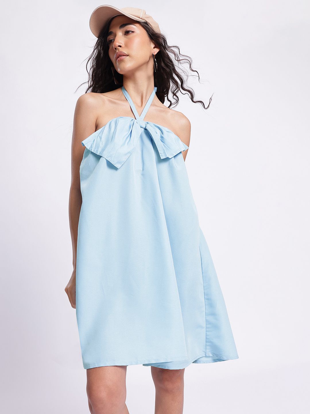 DressBerry Dreamy Rush Halter Neck Bow-Detail Sheath Dress
