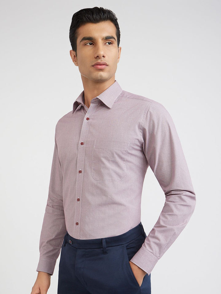 Raymond Textured Pure Cotton Slim Fit Formal Shirt