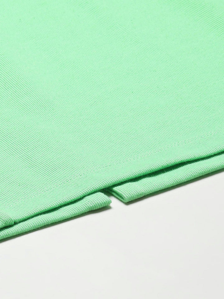 SASSAFRAS Women Green Solid Pencil Skirt