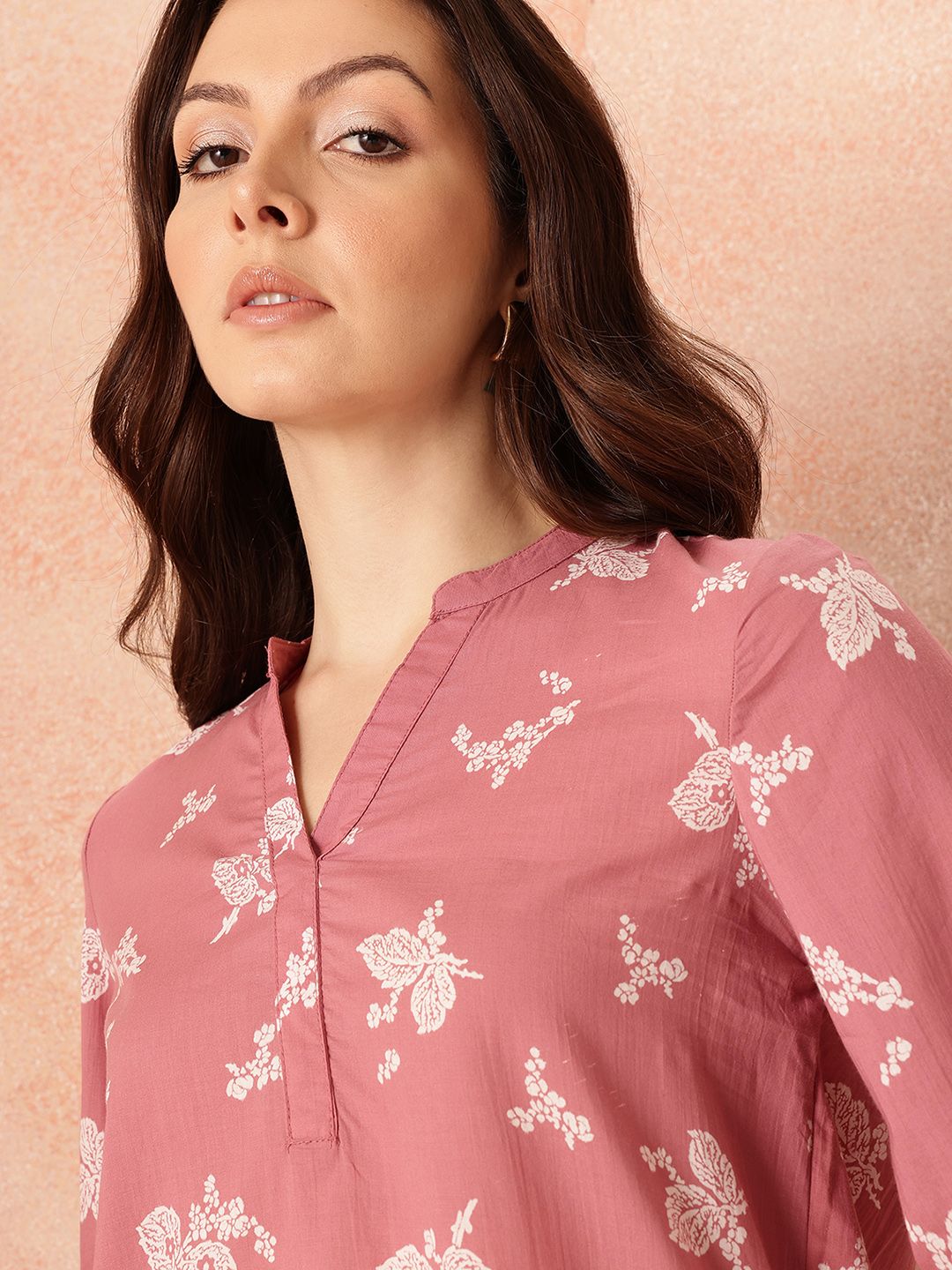 all about you Floral Print Puff Sleeves Cotton Top