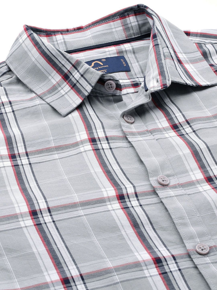 Being Human Tartan Checked Pure Cotton Shirt