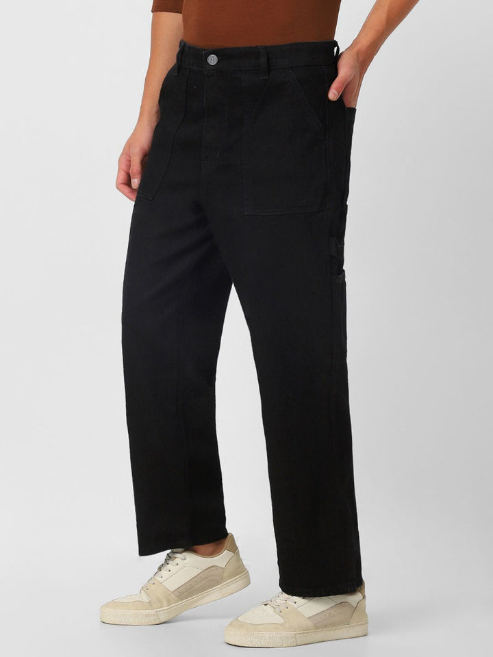 Urbano Fashion Men Loose Fit Non-Stretchable Cargo Carpenter Jeans