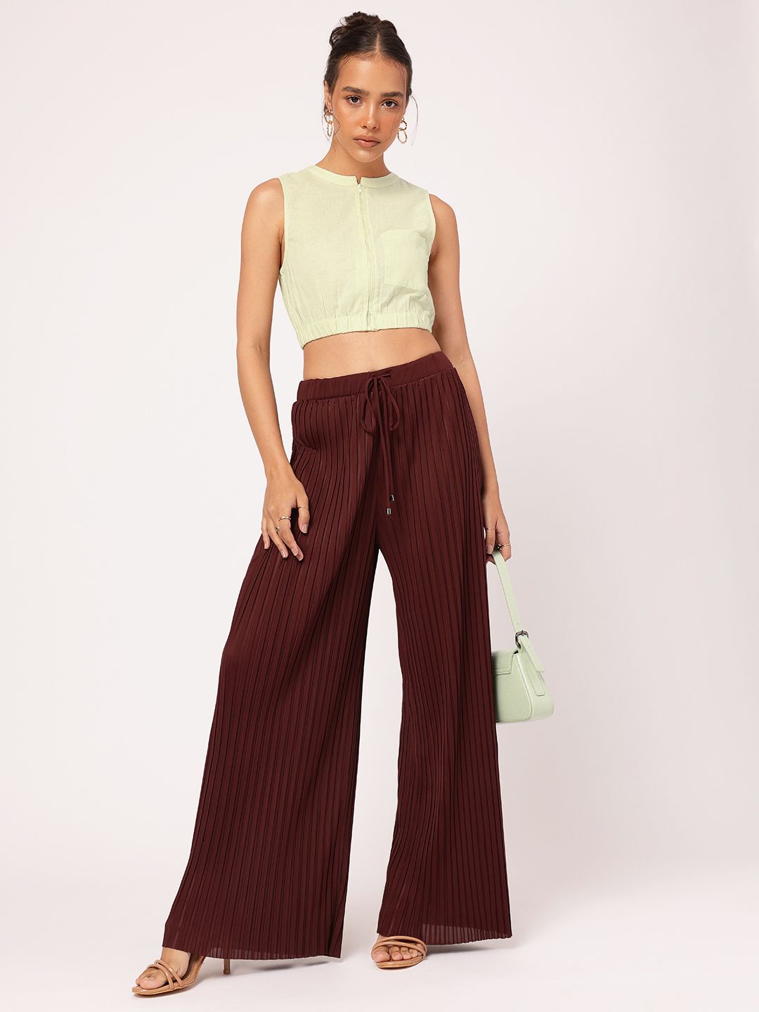DressBerry Endless Summer Essential Cotton Linen Blouson Crop Top