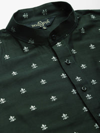SOJANYA Kurta Self Design Lelaki Navy Blue dengan Jaket Churidar & Nehru