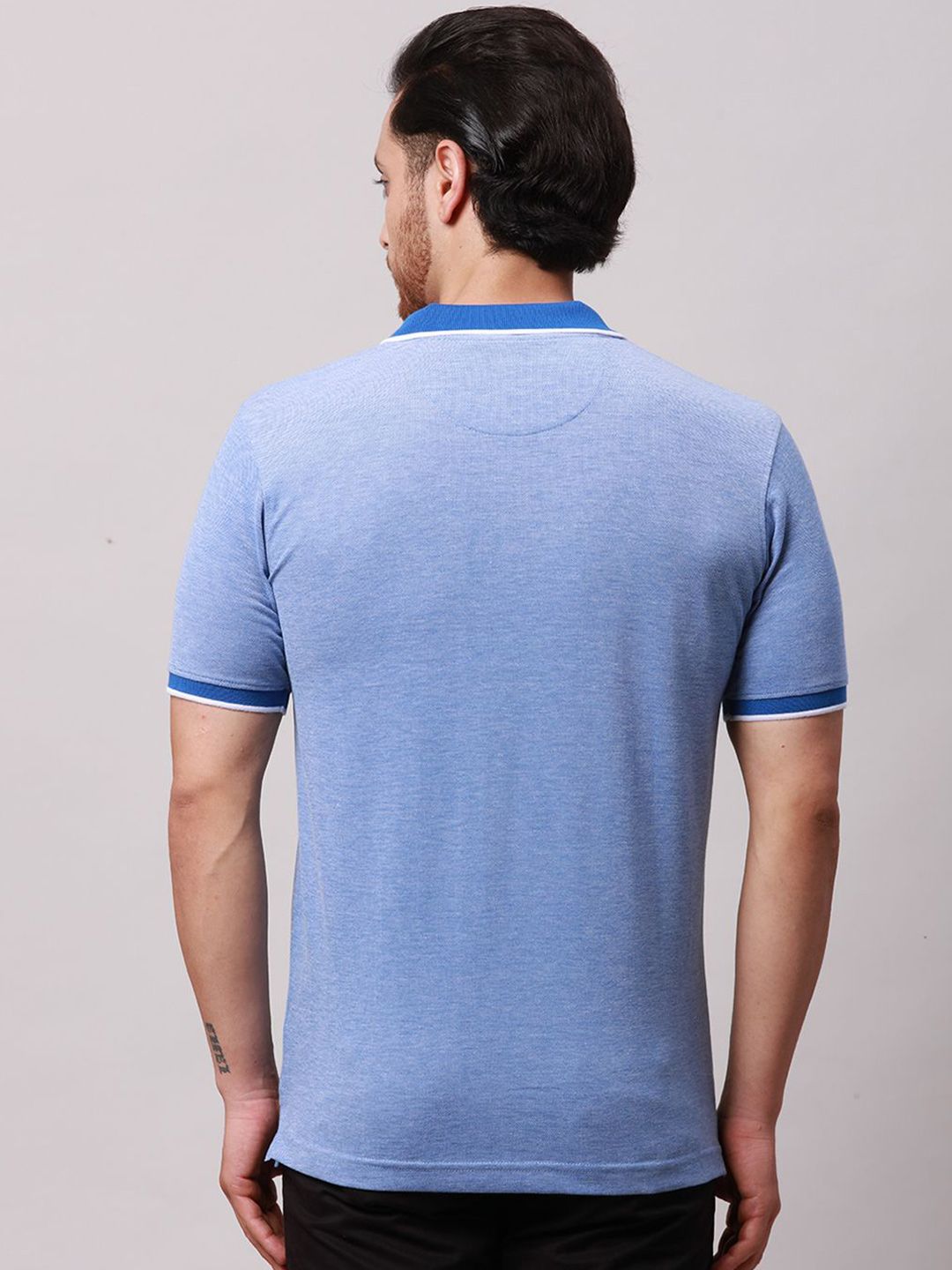 Park Avenue Men Polo Collar Pockets Slim Fit T-shirt