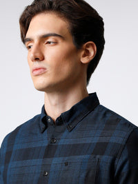 THE BEAR HOUSE Men Checked Cotton Slim Fit Casual Shirt