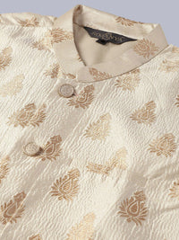 SOJANYA Embroidered Regular Kurta With Pyjamas & Nehru Jacket