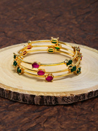 Gelang Gaya Balutan Berwarna Emas Zaveri Pearls