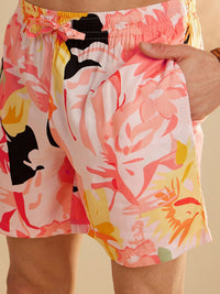 DENNISON The Vacay Mode Geometric Printed Collar Shirt With Shorts