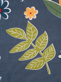 Myntra Elegant Homes Grey Floral Cotton 300 TC Fitted King Bedsheet with 2 Pillow Covers-98 x 87 inches